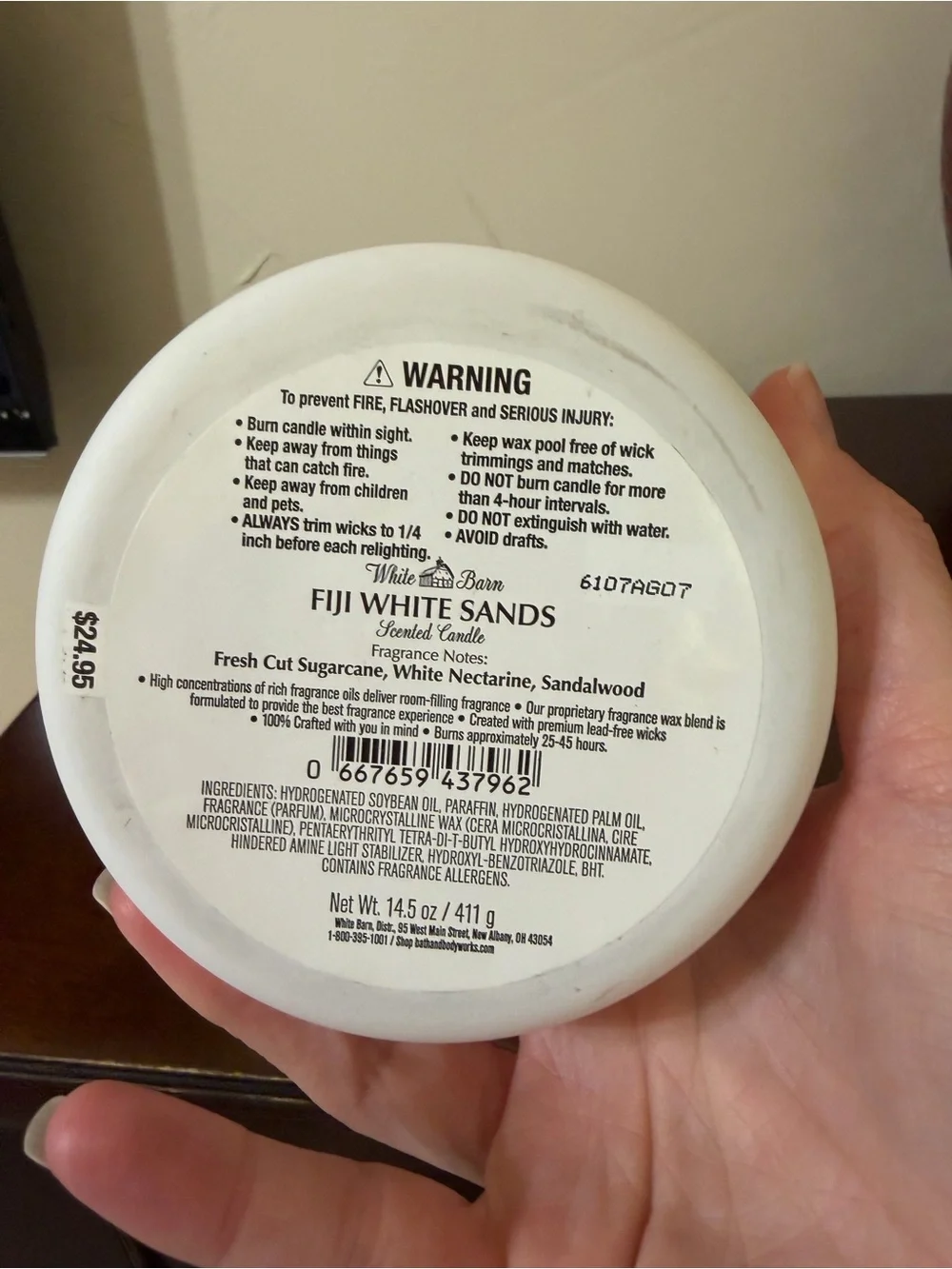 Bath & Body Works Fiji White Sands Foamin Hand Soap & 3 Wick Candle Set